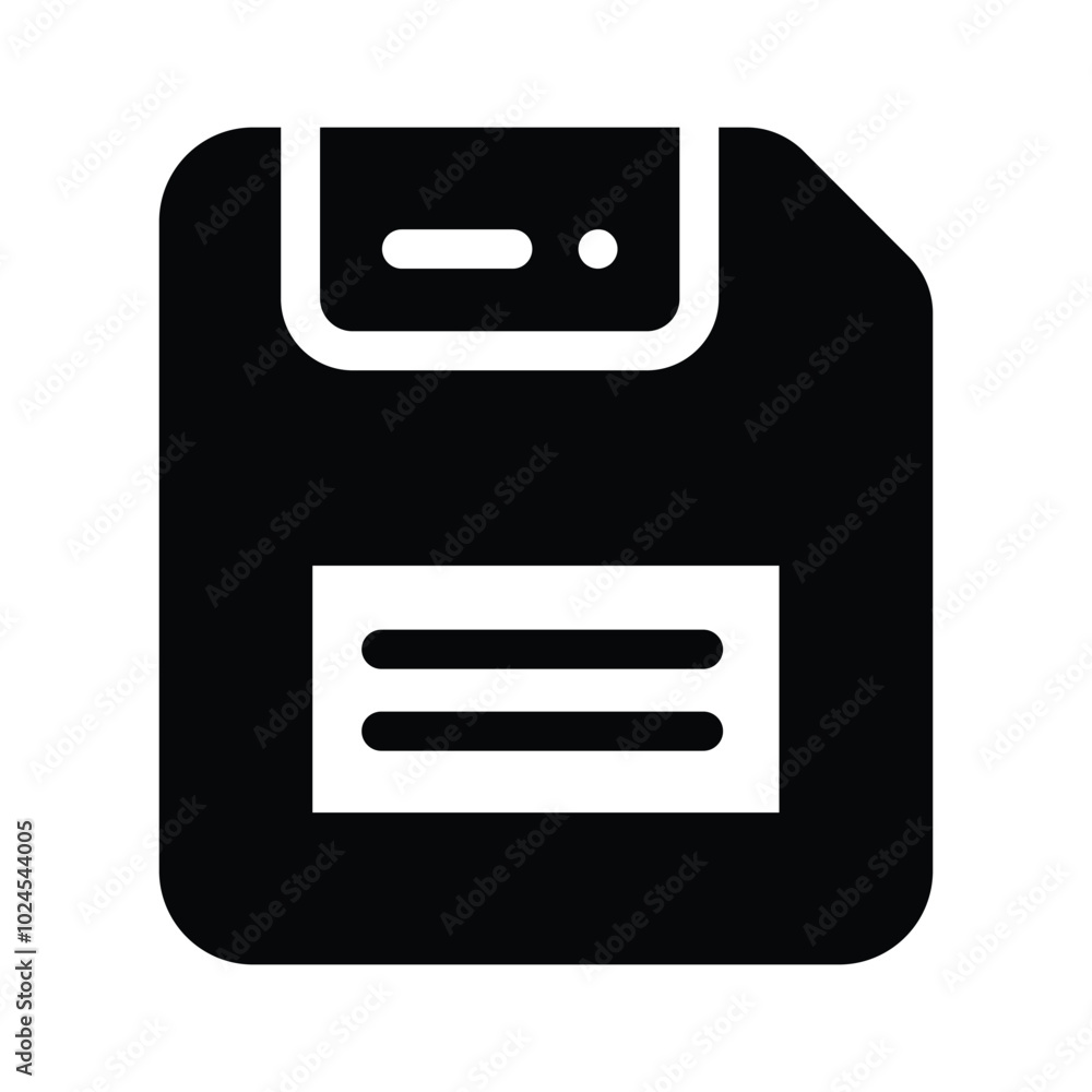 File saving, storage, retro computing, icon of floppy disc in trendy style File saving, storage, retro computing, icon of floppy disc in trendy style