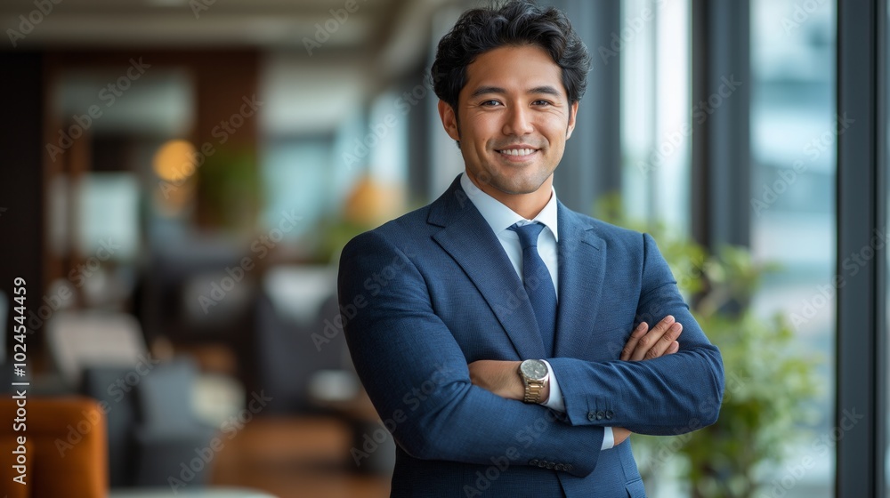 Portrait of an Asian smiling businessman Portrait of an Asian smiling businessman