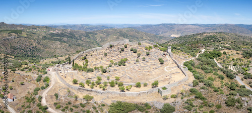 Aerial View of Numao Castle. Council of Vila Nova de Foz Coa. Portugal. Douro Region. photo