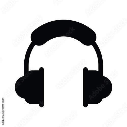 Headphone icon design, listening audio gadge photo