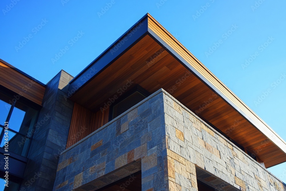 Modern Exterior Design with Sharp Architectural Features Modern Exterior Design with Sharp Architectural Features