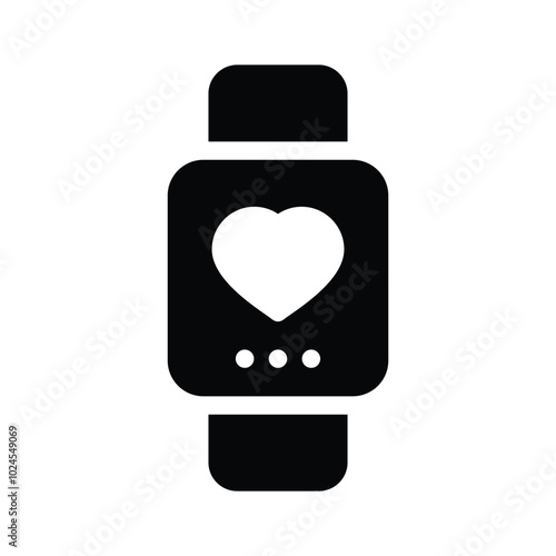 Smartwatch symbol representing wearable technology for health tracking and notifications