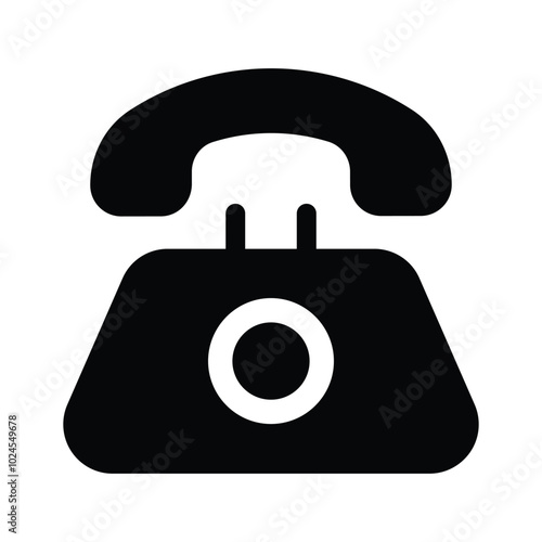 Classic telephone handset representing voice calls or communication