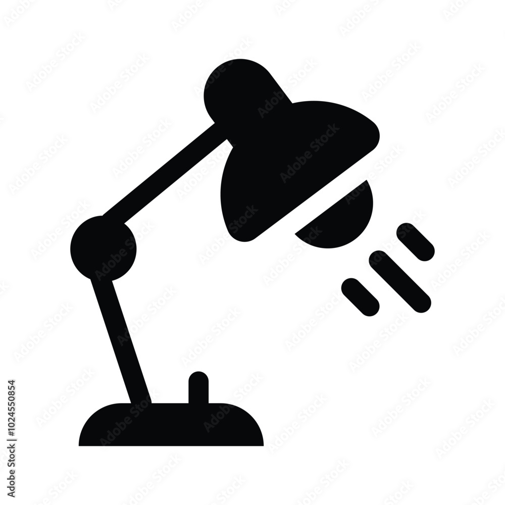 Desk lamp symbol for lighting or workspace setup Desk lamp symbol for lighting or workspace setup