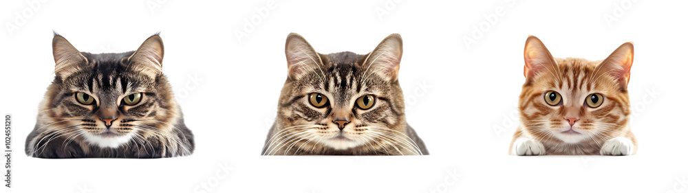 Cat portrait Isolated on transparent background Cat portrait Isolated on transparent background