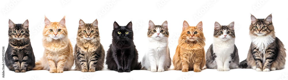 Cat portrait Isolated on transparent background Cat portrait Isolated on transparent background