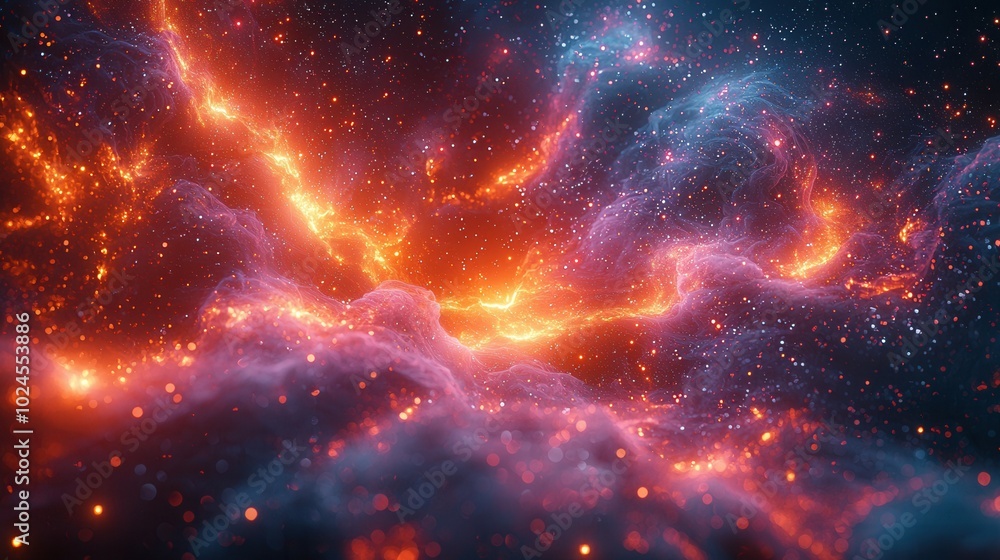 A stunning colorful nebula filled with swirling gas and vibrant lights, showcasing the beauty of the universe in a cosmic scene. A stunning colorful nebula filled with swirling gas and vibrant lights, showcasing the beauty of the universe in a cosmic scene.