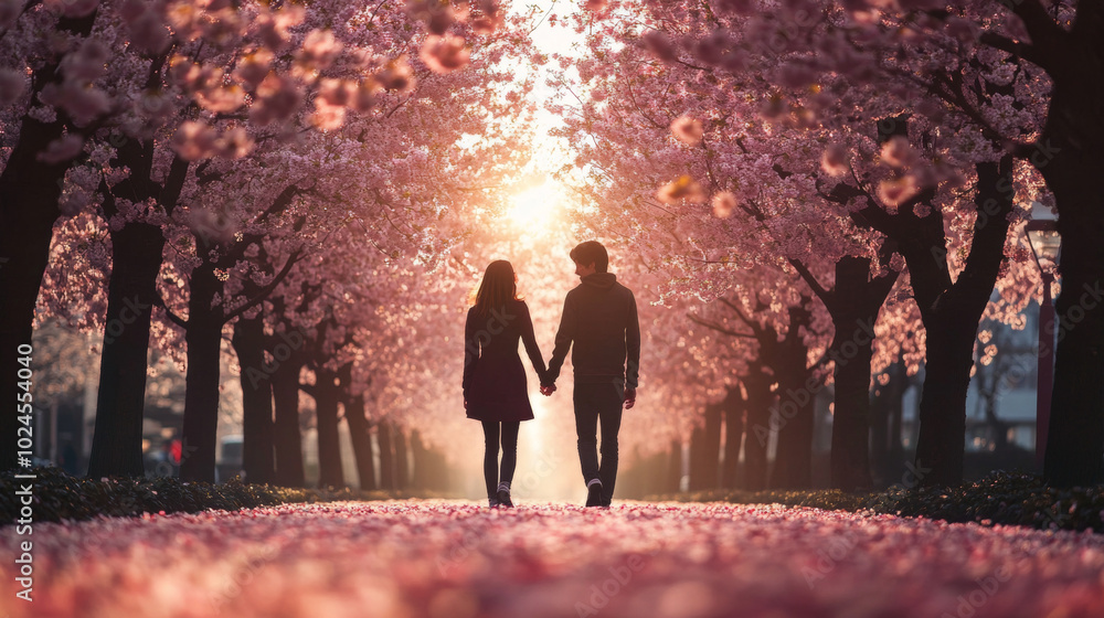 A Romantic Stroll Under Cherry Blossoms: Capturing the Essence of Love Amidst Nature's Beauty A Romantic Stroll Under Cherry Blossoms: Capturing the Essence of Love Amidst Nature's Beauty