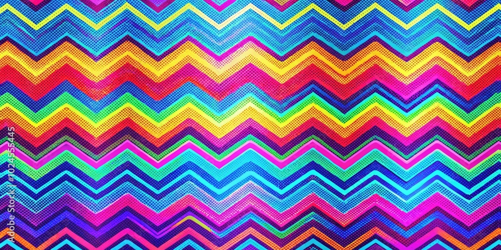 Vibrant zigzag pattern in a rainbow of colors creating dynamic energy. Vibrant zigzag pattern in a rainbow of colors creating dynamic energy.
