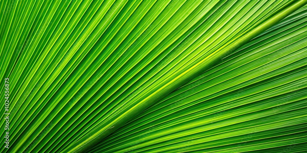 Fototapeta premium Striped palm leaf texture background at eye level