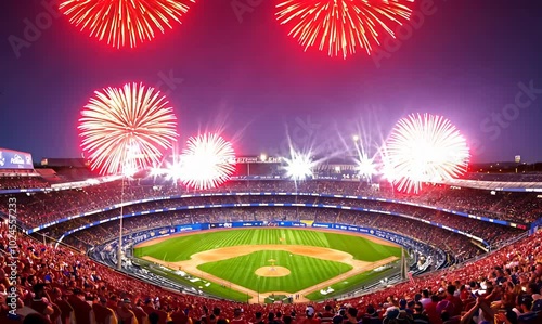 Firework Show at Baseball Championship Arena