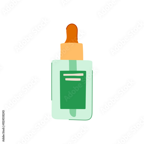 antiaging serum skincare cartoon. brightening vitamin, hyaluronic collagen, antioxidants retinol antiaging serum skincare sign. isolated symbol vector illustration