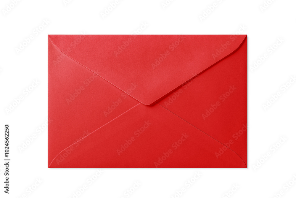 Red paper envelope mockup isolated on a transparent background, PNG. High resolution. Red paper envelope mockup isolated on a transparent background, PNG. High resolution.