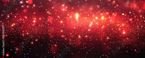 A mesmerizing dark red background with twinkling stars and glowing lights creating a magical night sky effect