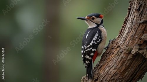 woodpecker bird over a blurry background
