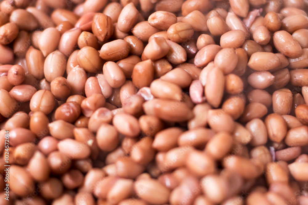 Background of cooked peanuts selective focus close up Background of cooked peanuts selective focus close up