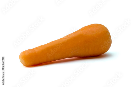 Fresh carrot isolated on white background with clipping path close up stacking photo