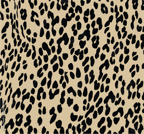 Animal print textile texture. Leopard fur background