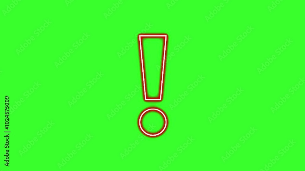 exclamation mark animation on transparent background. Exclamation mark icon animation. exclamation mark animation on transparent background. Exclamation mark icon animation.