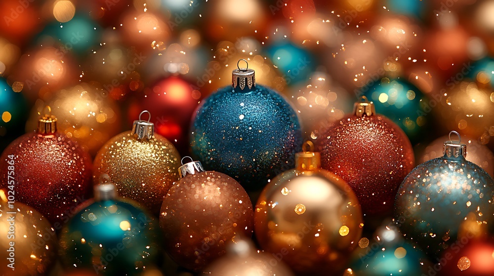 Lush Green Christmas Tree Decorated with Ornaments Lush Green Christmas Tree Decorated with Ornaments