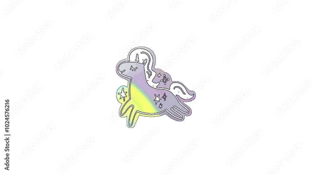 Unicorn Emoji Animated on a Transparent Background. 4K Loop Animation with Alpha Channel. Unicorn Emoji Animated on a Transparent Background. 4K Loop Animation with Alpha Channel.