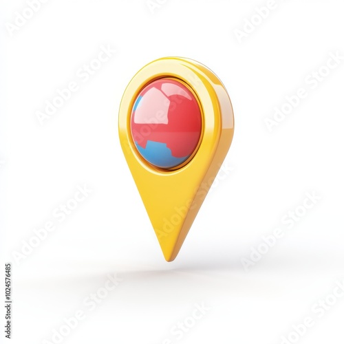 Free Download Map pointer 3d icon cartoon style floating on white background - GFXLoad