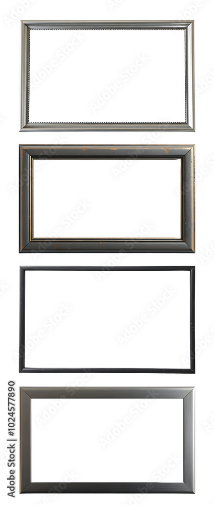 Fototapeta premium Set of Metal photo frames