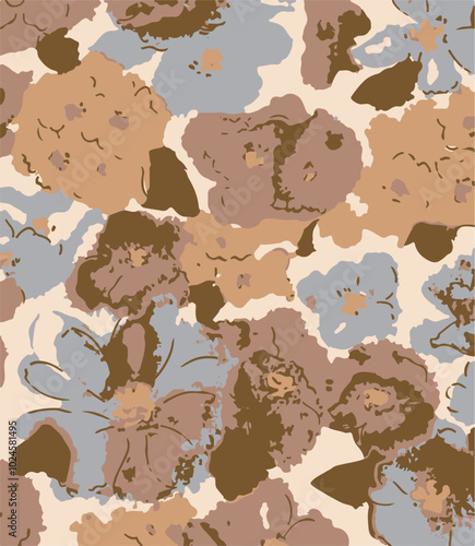 Big flowers pattern, upscale floral pattern. graphical textures floral, trendy colors pattern , flowers background with leaves. vector illustration,tropical,monochrome abstract