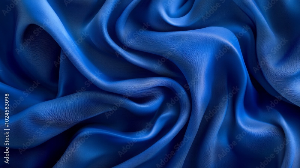 A smooth, luxurious blue fabric with intricate textures and folds, showcasing its rich color and softness. A smooth, luxurious blue fabric with intricate textures and folds, showcasing its rich color and softness.