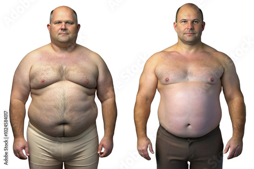 Fitness Journey Progress Transformation: Before and After Weight Loss Success