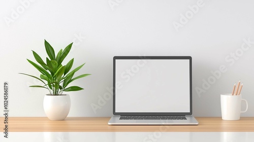 A comfortable chair and soft lighting surround a laptop on a wooden desk in a calm living room workspace.