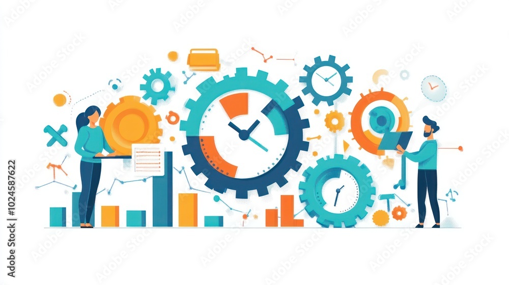 Business Process Automation Illustration Business Process Automation Illustration
