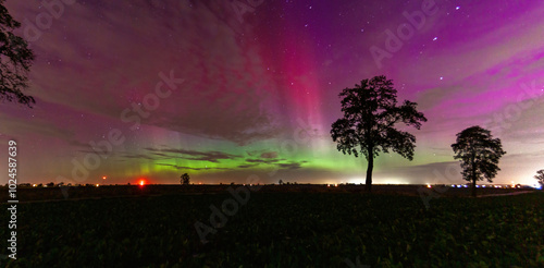 Zorza polarna nad Polską 11 października photo