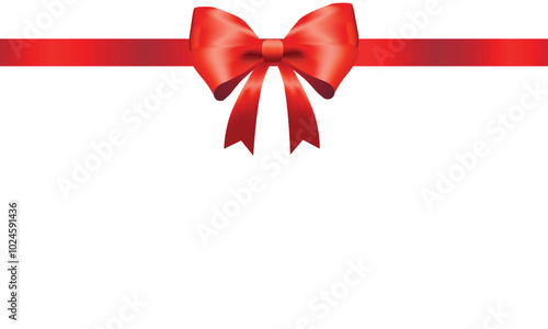 red bow isolated on white background