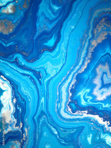 Abstract Blue Swirl Wallpaper