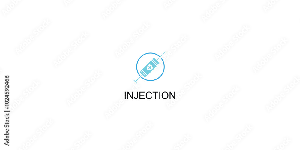 Creative injection logo design with modern concept premium vector Creative injection logo design with modern concept premium vector
