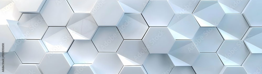 Abstract white background with a hexagonal pattern, vector illustration, in white color Abstract white background with a hexagonal pattern, vector illustration, in white color