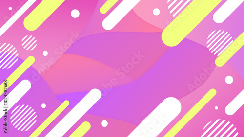 フルHDサイズのカラフルなジオメトリック背景素材