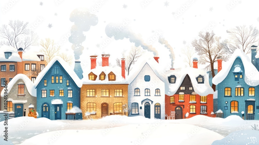 Fototapeta premium Winter Wonderland Village
