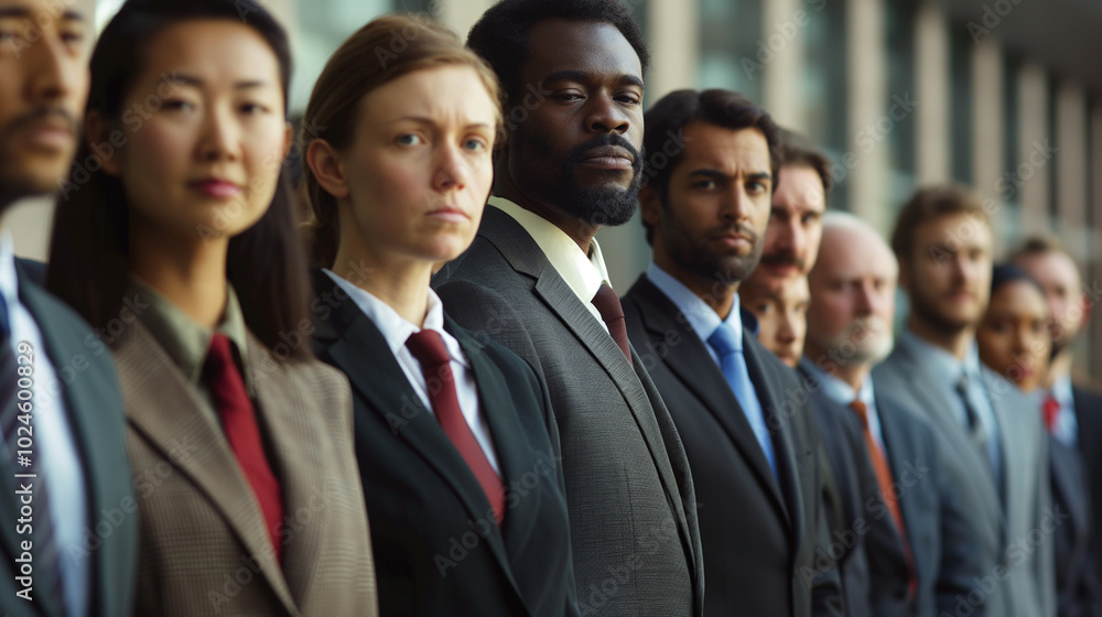 A line of people each representing a nationality, multiple nationalities A line of people each representing a nationality, multiple nationalities