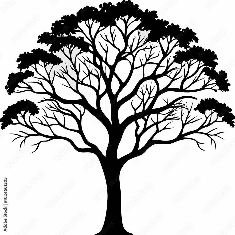 Obraz premium ironbark-tree-silhouette
