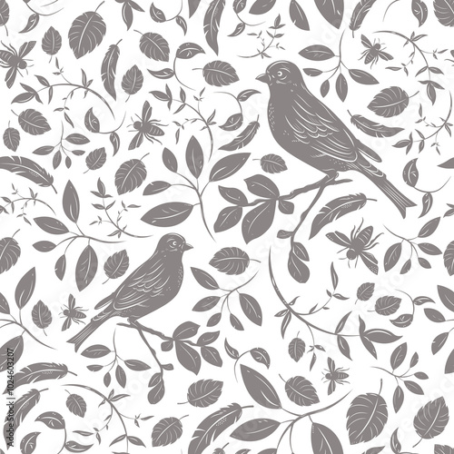 seamless pattern with birds