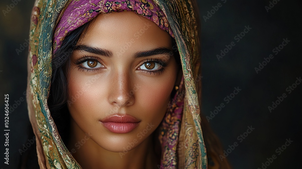 Tunisian Woman in Traditional or Modern Attire Tunisian Woman in Traditional or Modern Attire