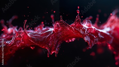 Blood Stain on Dark Background for Forensic and Crime Scene Visualization photo