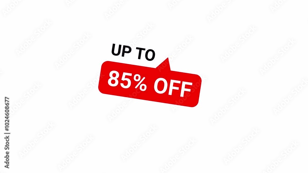 85% Off Special Offer Banner animation on alpha channel, Effective Promotions offer, sale, price, promotion, discount, Sale up to 85% off label shopping sticker ,in 4k.
85% Off Special Offer Banner animation on alpha channel, Effective Promotions offer, sale, price, promotion, discount, Sale up to 85% off label shopping sticker ,in 4k.