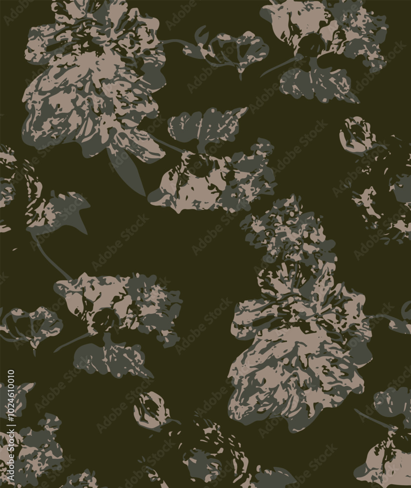 Big flowers pattern, upscale floral pattern. graphical textures floral, trendy colors pattern , flowers background with leaves. vector illustration,tropical,monochrome Big flowers pattern, upscale floral pattern. graphical textures floral, trendy colors pattern , flowers background with leaves. vector illustration,tropical,monochrome