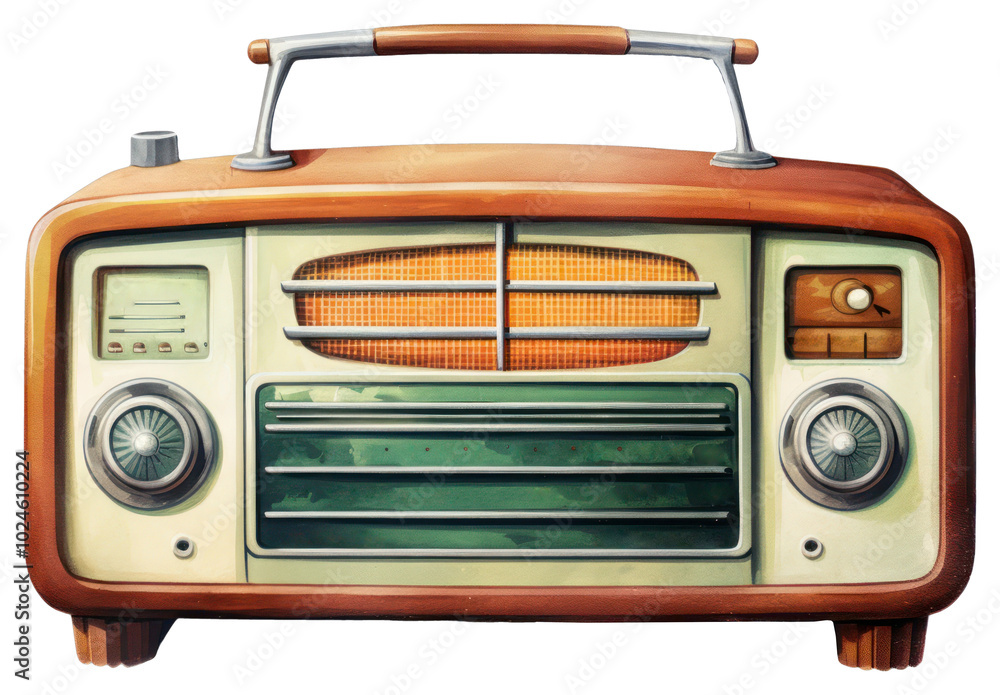 PNG A retro radio electronics technology equipment. PNG A retro radio electronics technology equipment.