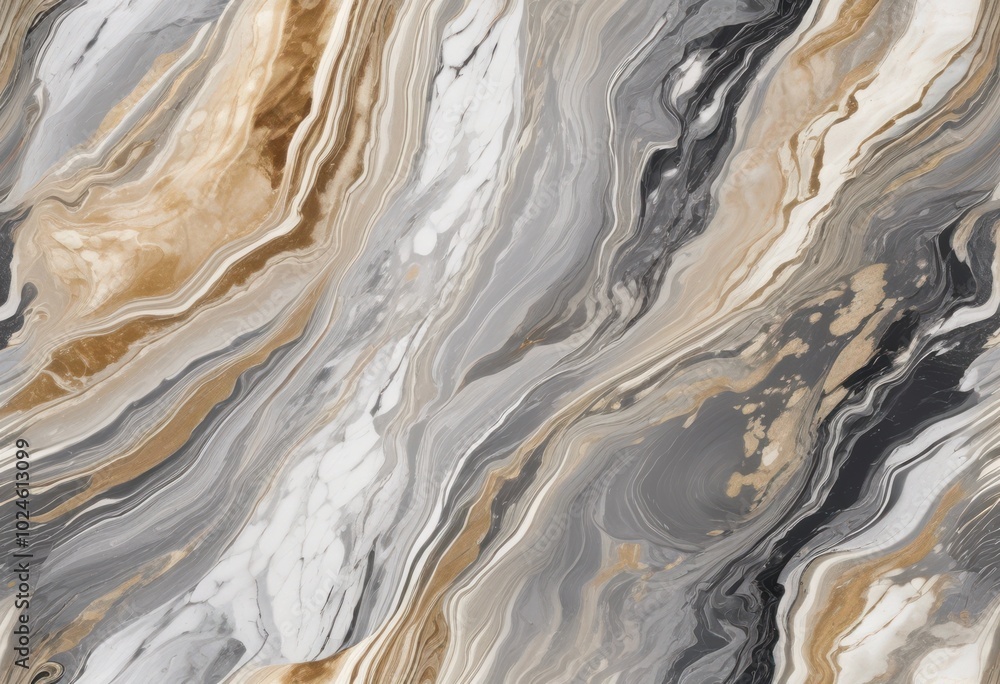 Obraz premium artistic close textured marble surface showcasing unique color variations natural patterns shades beige, aesthetic, beautiful, cabinet, craftsmanship