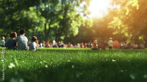 Families Enjoying a Day of Fun at the Park