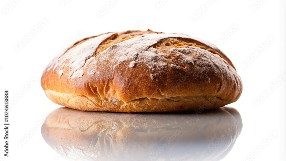 simple baked bread isolated on white background simple baked bread isolated on white background